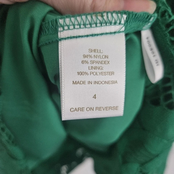 New York & Company Eva Mendes Emerald Green Sleeeless Lace 4 Aline Dress - Picture 8 of 11